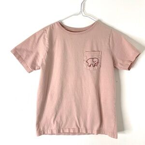 ivory ella Light Pink Graphic Pocket Tee Cotton